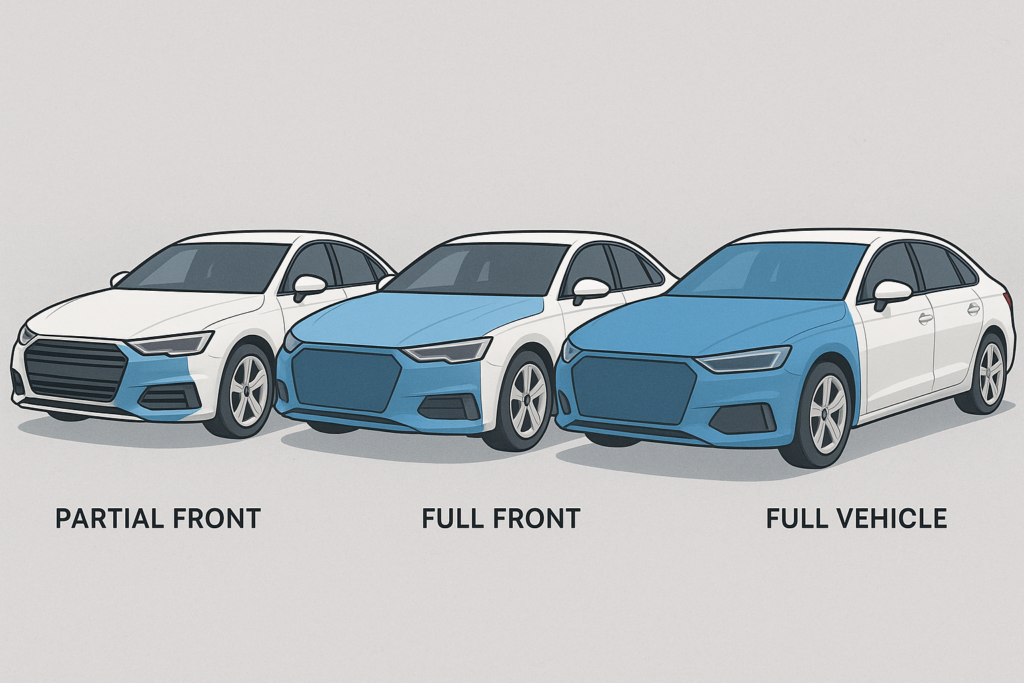 Partial Front vs Full Front vs Full Vehicle PPF: Which Coverage Do You Need?